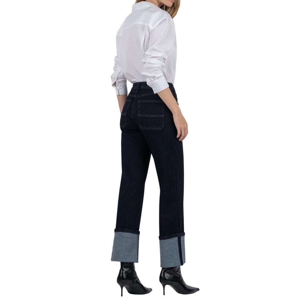 Charlotte High Rise Wide Leg- Size 10 - Dark Wash - Comfortable